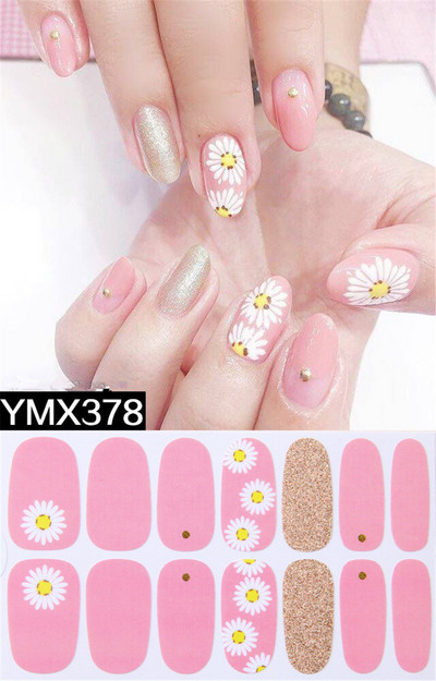 Pure Color DIY körömpakolások teljes fedő szivárvány pöttyös csíkos körmök matrica művészeti dekoráció manikűr ragasztó Valentin ajándék