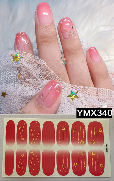 Pure Color DIY körömpakolások teljes fedő szivárvány pöttyös csíkos körmök matrica művészeti dekoráció manikűr ragasztó Valentin ajándék