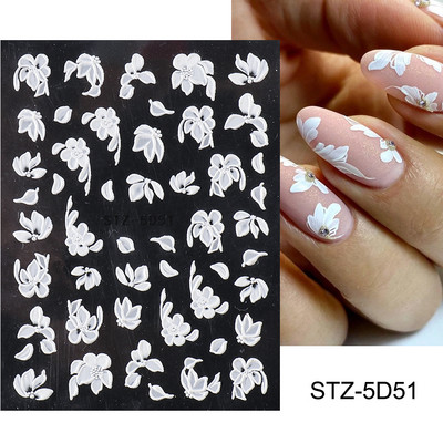 5D Halloween Nail Art Matricák Pókháló Horror Szemek Arc Sütőtök Körömmatricák Domborított minták Csúszkák Fóliák Manikűr TRSTZ-5D
