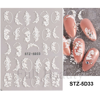 5D Halloween Nail Art Matricák Pókháló Horror Szemek Arc Sütőtök Körömmatricák Domborított minták Csúszkák Fóliák Manikűr TRSTZ-5D