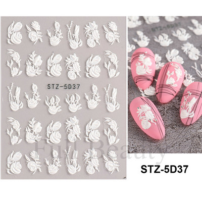 5D Halloween Nail Art Matricák Pókháló Horror Szemek Arc Sütőtök Körömmatricák Domborított minták Csúszkák Fóliák Manikűr TRSTZ-5D