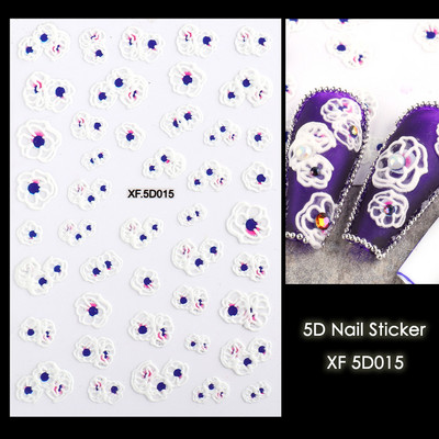 5D Halloween Nail Art Matricák Pókháló Horror Szemek Arc Sütőtök Körömmatricák Domborított minták Csúszkák Fóliák Manikűr TRSTZ-5D