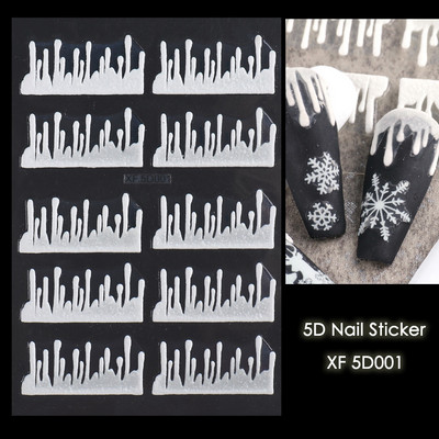 5D Halloween Nail Art Matricák Pókháló Horror Szemek Arc Sütőtök Körömmatricák Domborított minták Csúszkák Fóliák Manikűr TRSTZ-5D