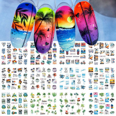 Tulipán körömmatrica hóvirág víz köröm matricák rózsaszín virágok bazsarózsa rózsa csúszkák nyári dizájn gél lakk pakolás tetoválás GLBN2269-2280