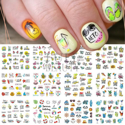 Tulipán körömmatrica hóvirág víz köröm matricák rózsaszín virágok bazsarózsa rózsa csúszkák nyári dizájn gél lakk pakolás tetoválás GLBN2269-2280