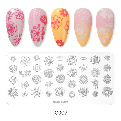 ROSALIND körömbélyegző lemezek körömlakk bélyegzéséhez Wacky Pattern Nail Art lemez stencilvonalas körömtervező bélyegzőeszközök