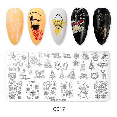 ROSALIND körömbélyegző lemezek körömlakk bélyegzéséhez Wacky Pattern Nail Art lemez stencilvonalas körömtervező bélyegzőeszközök