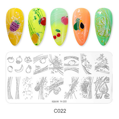 ROSALIND körömbélyegző lemezek körömlakk bélyegzéséhez Wacky Pattern Nail Art lemez stencilvonalas körömtervező bélyegzőeszközök