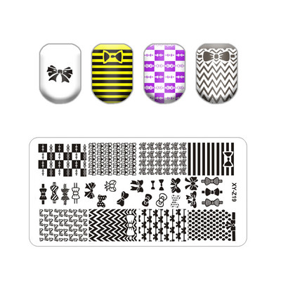 Alphabet logó bélyegző lemezek Csipke Virág Állatkép Bélyegek Sablonok Macskalevél Manikűr Nyomtatás Stencil Eszközök Vonal Koponya