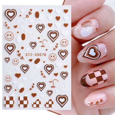 3D arany cipzáras körömmatrica lánc szálka fehér design öntapadó matricák barkácsolás manikűr köröm művészet dekoráció divat csúszkák BEXF6021