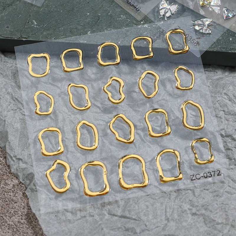 5D holografikus arany ezüst köröm matricák matricák pillangó szív geometrikus csíkos vonal körömdíszítések csúszkák manikűr CHZC