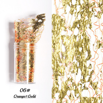 1 db 3D hálós körömmatrica arany, ezüst, háló, drót, selyemfólia körömfólia matrica, arany és ezüst fólia körömdíszítés barkácsolás