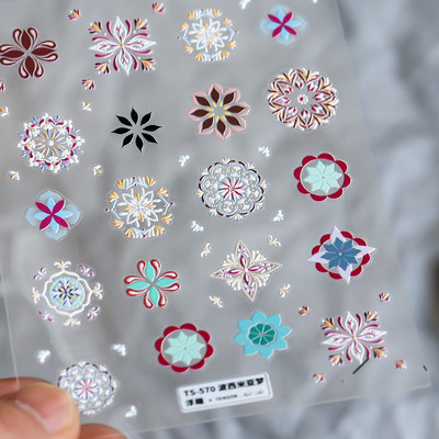 5D Bohemia körömmatrica, matt virágos körömmatricák, áttetsző, ultravékony dombornyomott ragasztós körömcsúcsok, kiegészítők díszítés