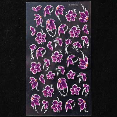 5D Bohemia körömmatrica, matt virágos körömmatricák, áttetsző, ultravékony dombornyomott ragasztós körömcsúcsok, kiegészítők díszítés