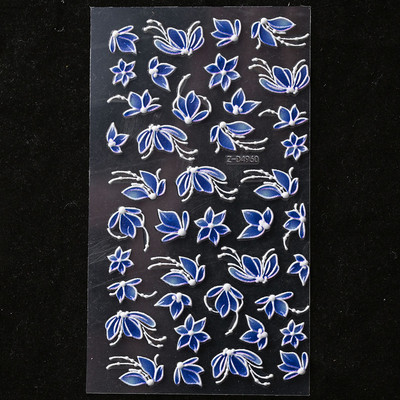 5D Bohemia körömmatrica, matt virágos körömmatricák, áttetsző, ultravékony dombornyomott ragasztós körömcsúcsok, kiegészítők díszítés