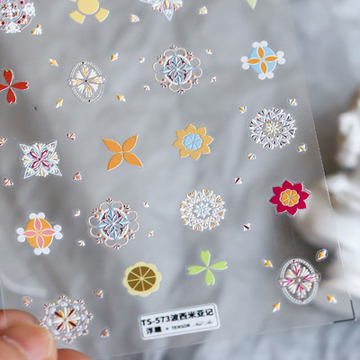 5D Bohemia körömmatrica, matt virágos körömmatricák, áttetsző, ultravékony dombornyomott ragasztós körömcsúcsok, kiegészítők díszítés