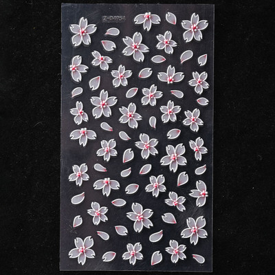 5D Bohemia körömmatrica, matt virágos körömmatricák, áttetsző, ultravékony dombornyomott ragasztós körömcsúcsok, kiegészítők díszítés