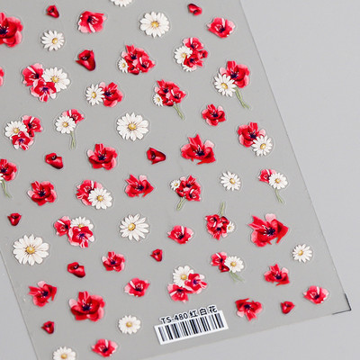 5D Bohemia körömmatrica, matt virágos körömmatricák, áttetsző, ultravékony dombornyomott ragasztós körömcsúcsok, kiegészítők díszítés