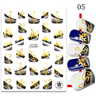 Harunouta márvány 3D köröm matricák arany fehér füst betűk design öntapadó nyomd a körmöket manikűr geometriai vonalak csúszka