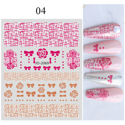 Harunouta márvány 3D köröm matricák arany fehér füst betűk design öntapadó nyomd a körmöket manikűr geometriai vonalak csúszka