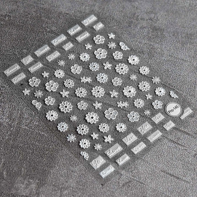 Virágok Hímzés Tervezés 5D Puha Mikrofaragott Öntapadó Körömdísz matricák 3D Manikűr Matricák Nagyker