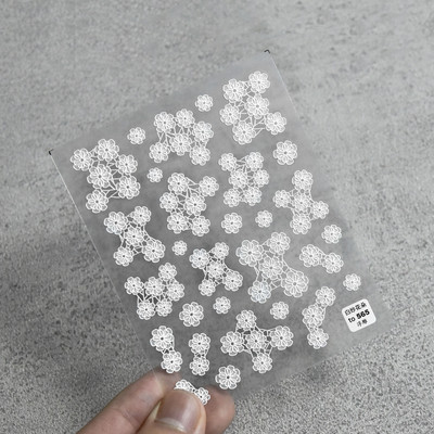 Virágok Hímzés Tervezés 5D Puha Mikrofaragott Öntapadó Körömdísz matricák 3D Manikűr Matricák Nagyker