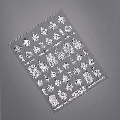 Virágok Hímzés Tervezés 5D Puha Mikrofaragott Öntapadó Körömdísz matricák 3D Manikűr Matricák Nagyker
