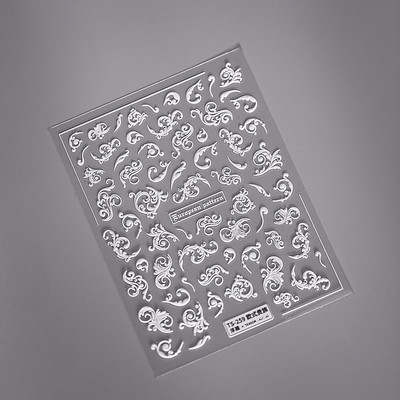 Virágok Hímzés Tervezés 5D Puha Mikrofaragott Öntapadó Körömdísz matricák 3D Manikűr Matricák Nagyker