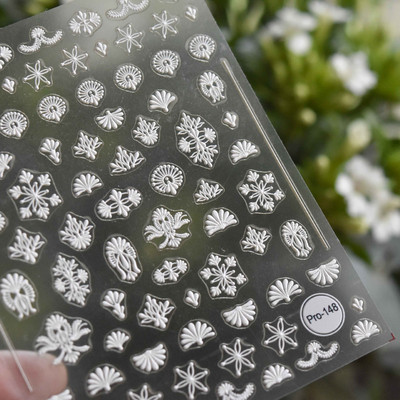 Virágok Hímzés Tervezés 5D Puha Mikrofaragott Öntapadó Körömdísz matricák 3D Manikűr Matricák Nagyker