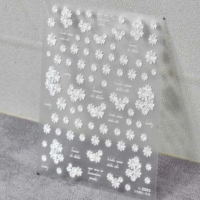 Virágok Hímzés Tervezés 5D Puha Mikrofaragott Öntapadó Körömdísz matricák 3D Manikűr Matricák Nagyker