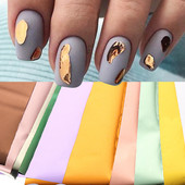 10 komada mat metalne folije za nokte kromirane naljepnice s efektom zrcala za nokte zlatno srebrna aluminijska papirna folija DIY manikura GLJSH-A