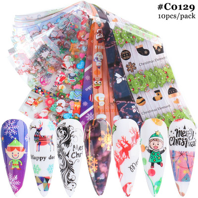 10 komada mat metalne folije za nokte kromirane naljepnice s efektom zrcala za nokte zlatno srebrna aluminijska papirna folija DIY manikura GLJSH-A