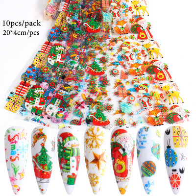 10 komada mat metalne folije za nokte kromirane naljepnice s efektom zrcala za nokte zlatno srebrna aluminijska papirna folija DIY manikura GLJSH-A