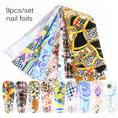 10 komada mat metalne folije za nokte kromirane naljepnice s efektom zrcala za nokte zlatno srebrna aluminijska papirna folija DIY manikura GLJSH-A