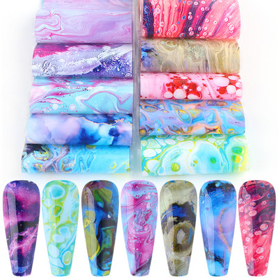 10 komada mat metalne folije za nokte kromirane naljepnice s efektom zrcala za nokte zlatno srebrna aluminijska papirna folija DIY manikura GLJSH-A