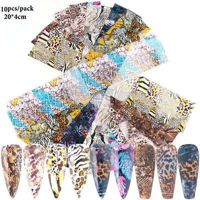 10 komada mat metalne folije za nokte kromirane naljepnice s efektom zrcala za nokte zlatno srebrna aluminijska papirna folija DIY manikura GLJSH-A