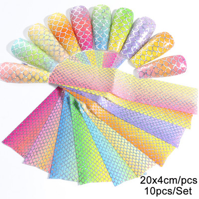 10 komada mat metalne folije za nokte kromirane naljepnice s efektom zrcala za nokte zlatno srebrna aluminijska papirna folija DIY manikura GLJSH-A