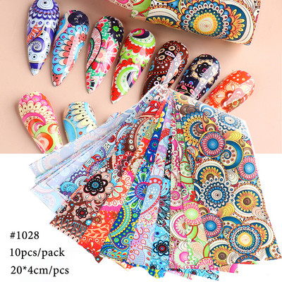 10 komada mat metalne folije za nokte kromirane naljepnice s efektom zrcala za nokte zlatno srebrna aluminijska papirna folija DIY manikura GLJSH-A