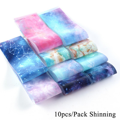 10 komada mat metalne folije za nokte kromirane naljepnice s efektom zrcala za nokte zlatno srebrna aluminijska papirna folija DIY manikura GLJSH-A