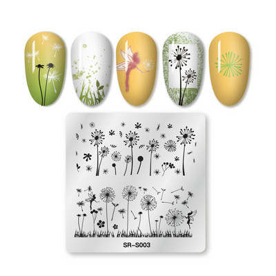 MEET ACROSS Csipke Virág Köröm Bélyegző Lemezek Növények Levelek Virágok Francia körömdíszlemez Stencil Rozsdamentes Acél Design