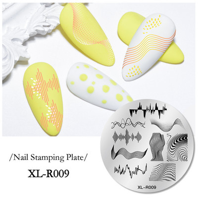 MEET ACROSS Csipke Virág Köröm Bélyegző Lemezek Növények Levelek Virágok Francia körömdíszlemez Stencil Rozsdamentes Acél Design