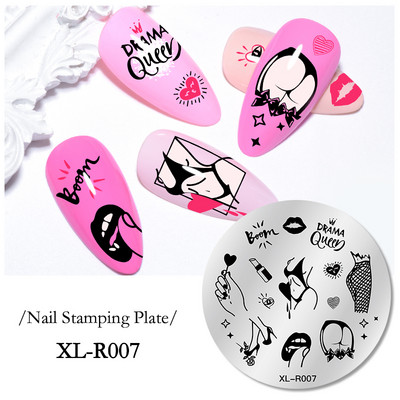 MEET ACROSS Csipke Virág Köröm Bélyegző Lemezek Növények Levelek Virágok Francia körömdíszlemez Stencil Rozsdamentes Acél Design