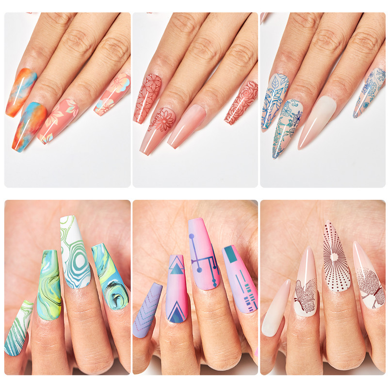 MEET ACROSS Csipke Virág Köröm Bélyegző Lemezek Növények Levelek Virágok Francia körömdíszlemez Stencil Rozsdamentes Acél Design