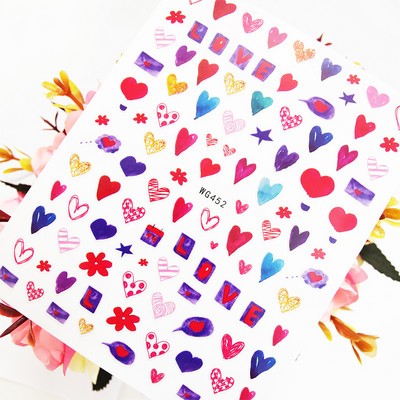 Szexi vörös ajkak csók 3D matricák körömcsúszkák öntapadó körömdíszítések fóliás manikűr kiegészítők