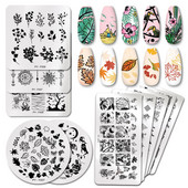 PICT YOU Nagu apzīmogošanas plāksnes Tropical Collection Nail Art zīmogu veidnes DIY nagu attēlu plāksnes nerūsējošā tērauda dizaina rīks