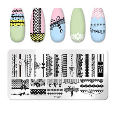 PICT YOU Nagu apzīmogošanas plāksnes Tropical Collection Nail Art zīmogu veidnes DIY nagu attēlu plāksnes nerūsējošā tērauda dizaina rīks