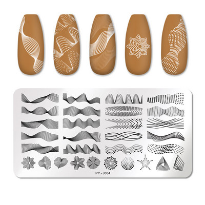 PICT YOU Nagu apzīmogošanas plāksnes Tropical Collection Nail Art zīmogu veidnes DIY nagu attēlu plāksnes nerūsējošā tērauda dizaina rīks