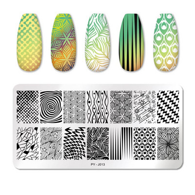 PICT YOU Nagu apzīmogošanas plāksnes Tropical Collection Nail Art zīmogu veidnes DIY nagu attēlu plāksnes nerūsējošā tērauda dizaina rīks