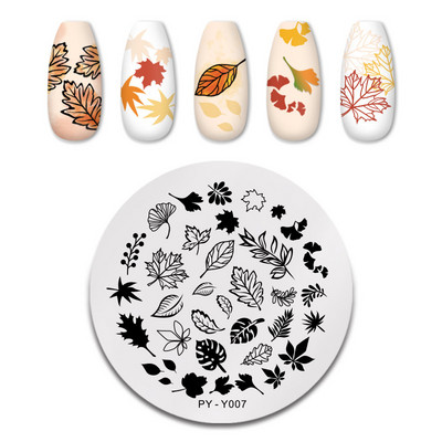 PICT YOU Nagu apzīmogošanas plāksnes Tropical Collection Nail Art zīmogu veidnes DIY nagu attēlu plāksnes nerūsējošā tērauda dizaina rīks