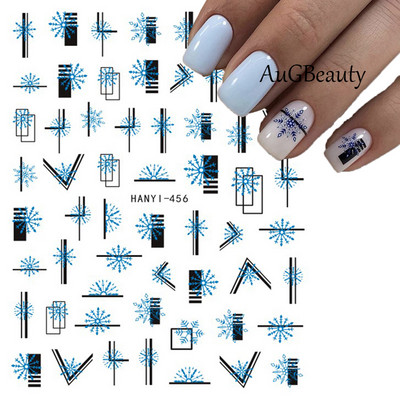 Nail Art Matrica Téli Juharlevelek Karácsonyi Színes Hópelyhek Hát Ragasztó Körömmatricák Dekoráció Köröm Tippekhez Szépség